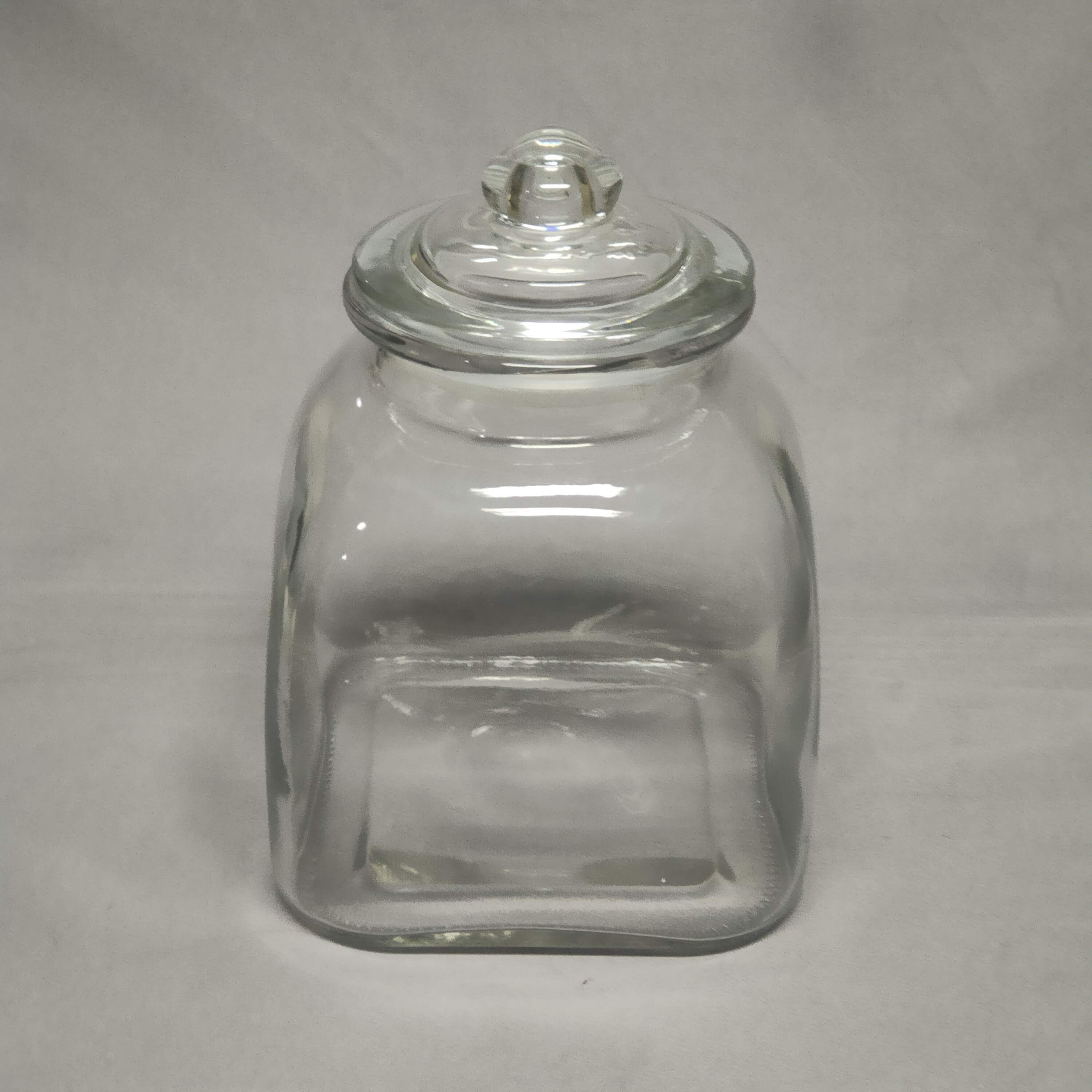 Big cookie jar with rubber gasket glass