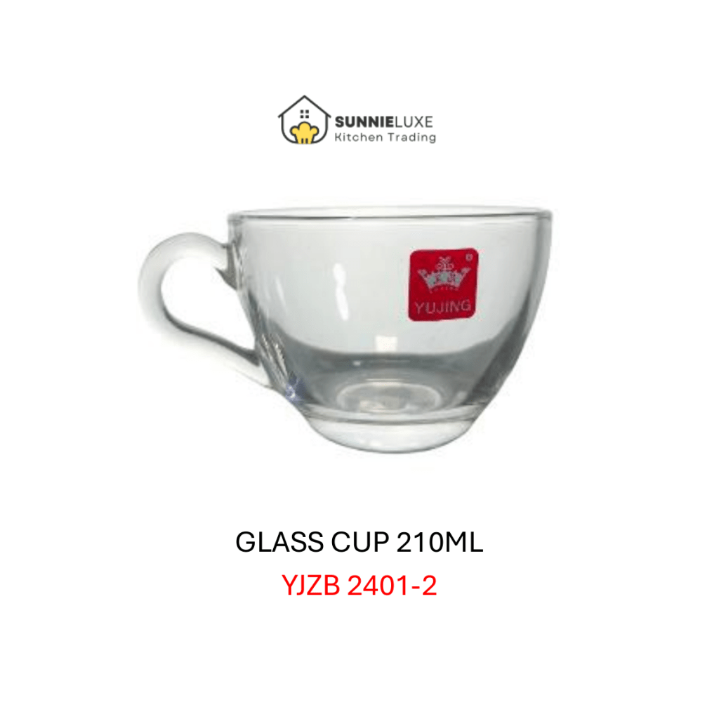 simple glass coffee cup for lattes, black coffee, or tea.
