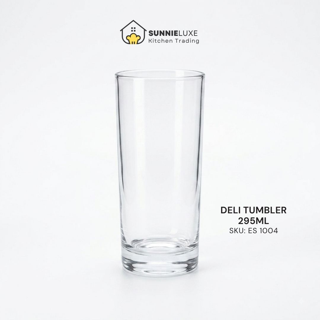 ES1004 Clear Deli tumbler, 295ML, SKU ES 1004, from Sunnieluxe Kitchen Trading